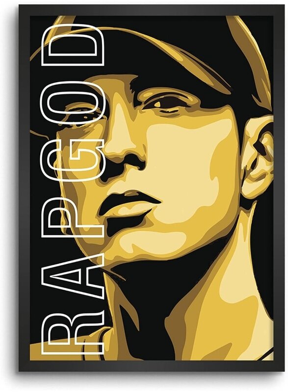 

Home Trove Eminem RAPGOD Wall Decoration Art Framed Poster