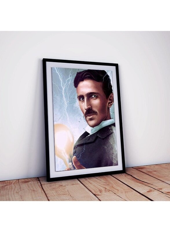 

Home Trove Nikola Tesla Poster with Frame for Room and Home Decor HQ Print Quality (Multicolor, 12 X 18 inch, Framed)