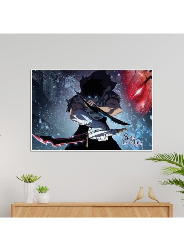 

Home Trove Solo Leveling Poster Sung Jin Woo Wall Posters with Thick 300 GSM Matt Finish Papers (18inches x 12inches)