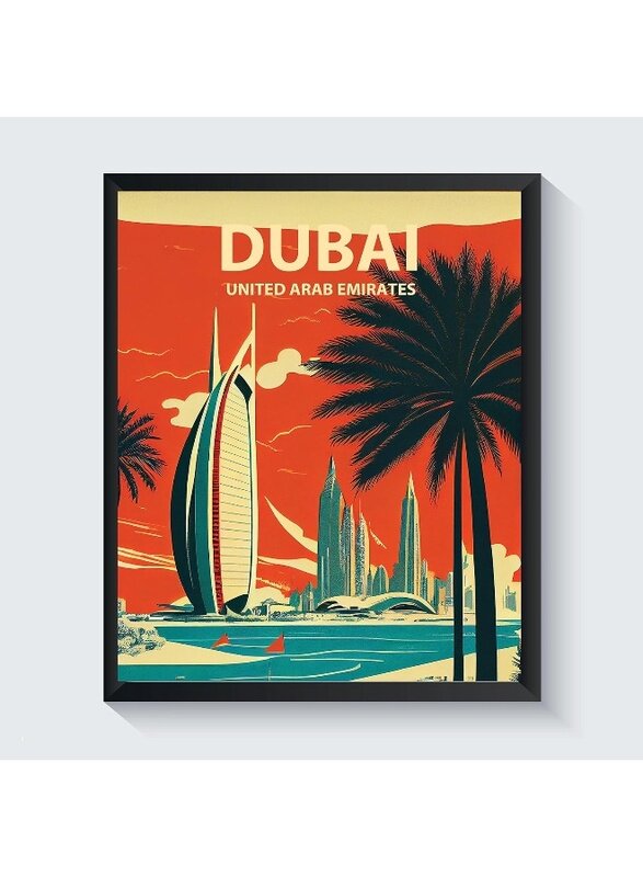 

Home Trove Dubai Art Print Poster, United Arab Emirates Wall Art Painting Decor, Middle East Art Home Decor Artwork For Bedroom Living Room Bathroom D