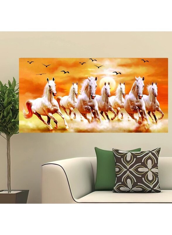 

Home Trove Lucky Seven Horses Running at Sunrise ll 7 Horse vastu Vinyl Sticker Poster
