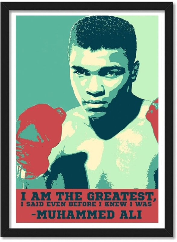 

Home Trove Boxer Muhammad Ali Motivational Quote Framed Poster For Room & Office (10 Inch X 13 Inch, Framed)