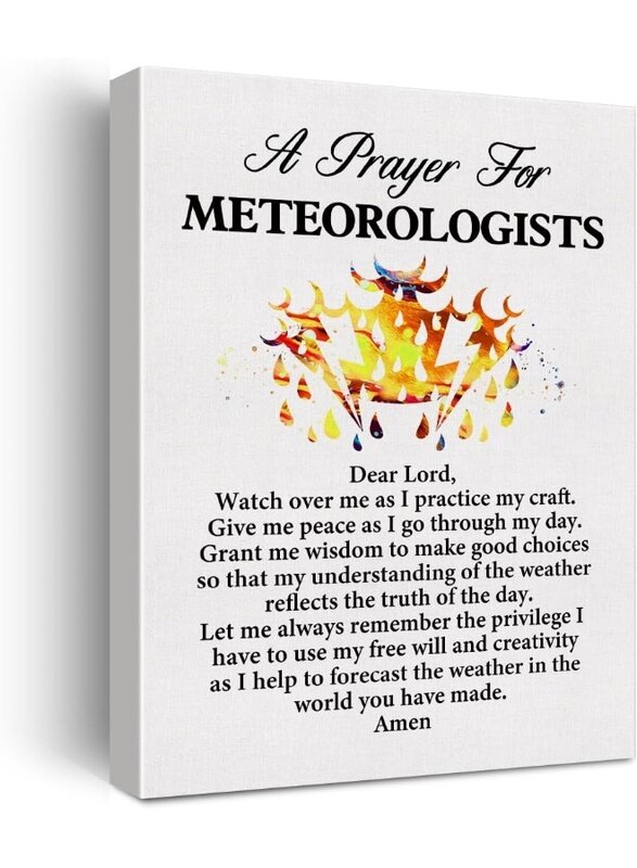 

Home Trove Meteorologist's Prayer Quote Poster Canvas Wall Art for Office Home Decor
