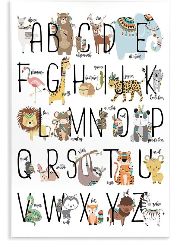 

Home Trove Animal ABCs Wall Plaque, 10x15, Design By Artist Erica Billups