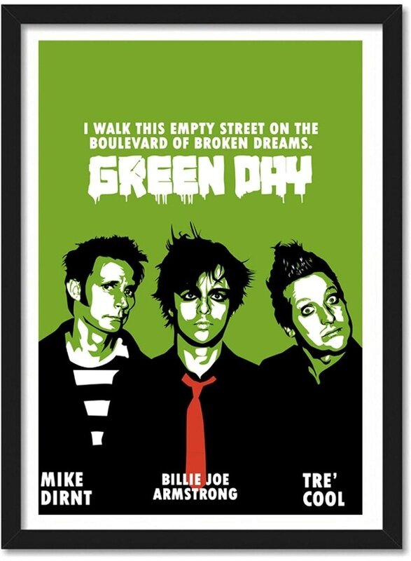 

Home Trove Green Day Band Art Framed Acrylic Glass Poster (10 Inch X 13 Inch, Multicolour)
