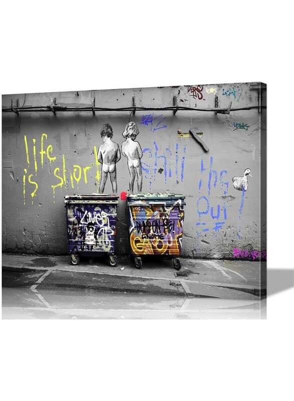 

Home Trove Wall Art Colorful Wall Decor Life is Short Chill the Duck out Canvas Wall Art Pop Art Decor Art Poster Wall Street Poster Banksy Artwork B