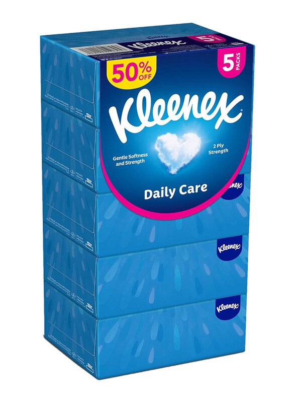 

Kleenex Daily Care Facial Tissue, 2 Ply, 5 x 170 Sheets