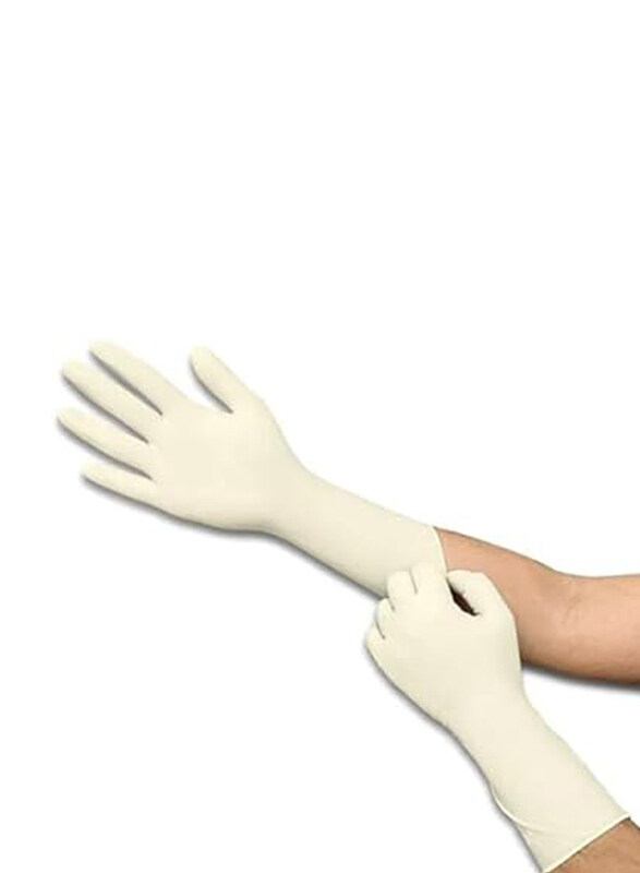 

Generic Long Cuff Latex Exam Gloves, 10 Pieces, White