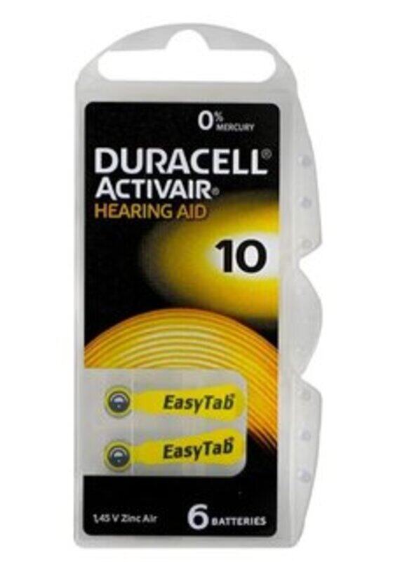 

Duracell Activair Hearing Aid Batteries - Size 10 (Pack of 6)
