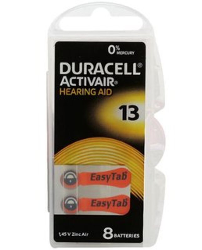 Duracell Activair Hearing Aid Batteries - Size 13 (Pack of 60)