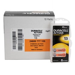 Duracell Activair Hearing Aid Batteries - Size 13 (Pack of 60)