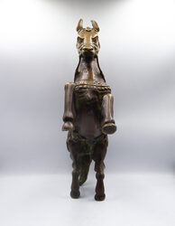 Majestic Standing Dynamic Horse Figure, Bronze