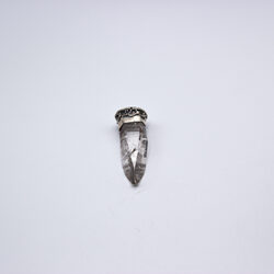 Ganesh Himal Natural Clear Quartz Point Pendant Unisex, Clear