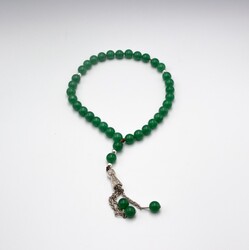 Natural Aventurine Crystals Tasbih Prayer Beads (8mm-33 Beads), Green