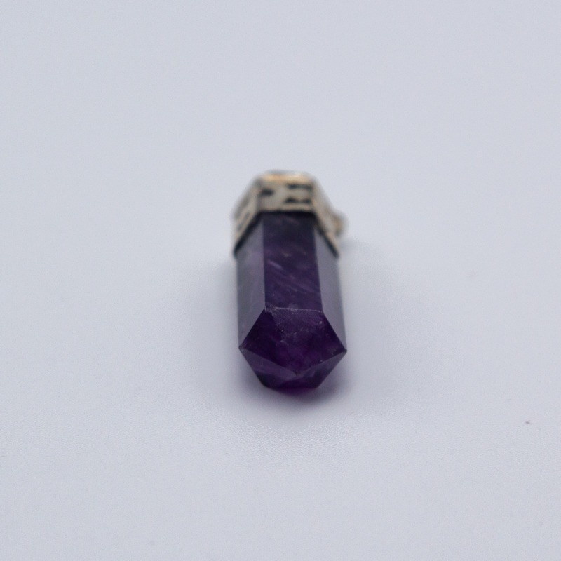 Natural Amethyst Crystal Pendant - Gemstone Crown Chakra Pendant Point