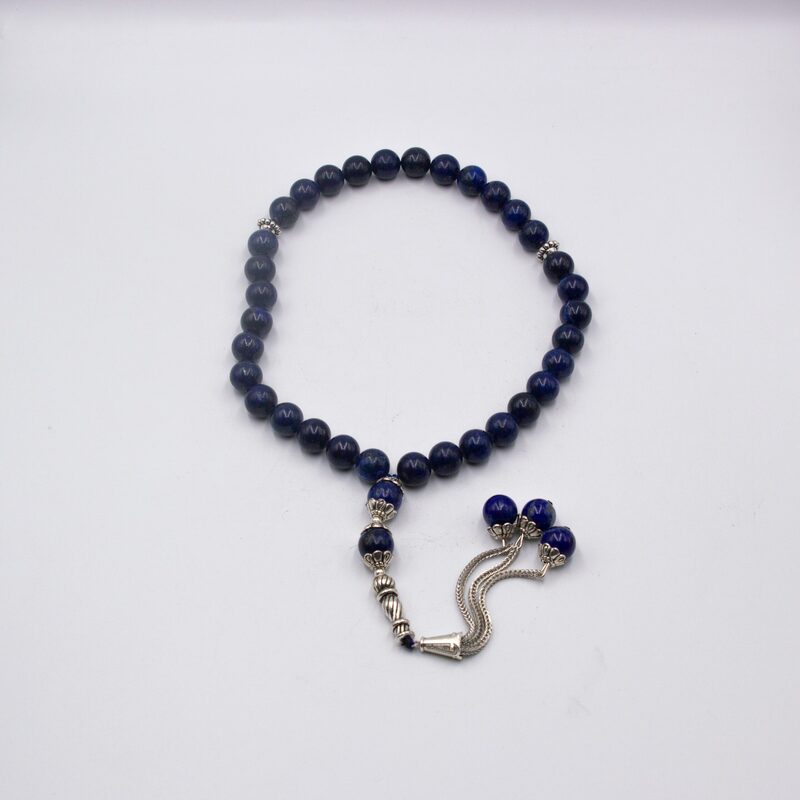 

Generic Natural Lapis Lazuli Crystal Tasbih Prayer Beads (10mm-33 Beads), Blue