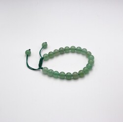 8mm Natural Green Aventurine Crystal Bracelet with Threads for Women, Green