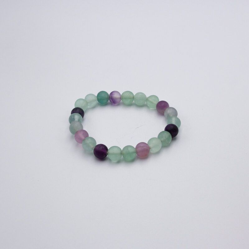 8mm Natural Fluorite Crystal Bracelet for Women, Multicolour