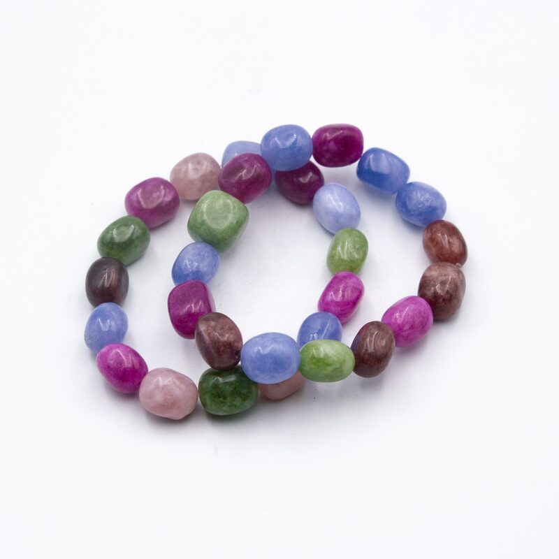 Color Tourmaline Crystals Bracelet: Vibrant Beauty and Metaphysical Charm for Women, Multicolour