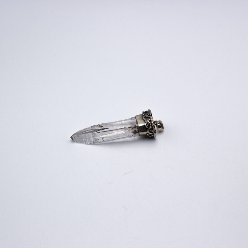 Ganesh Himal Natural Clear Quartz Point Pendant Unisex, Clear