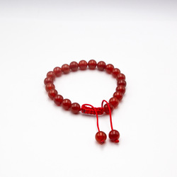 8mm Natural Red Carnelian Crystal Bracelet with Threads for Women, Red