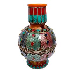 Exquisite Amber Flower Vase Set, 2 Piece, Multicolour