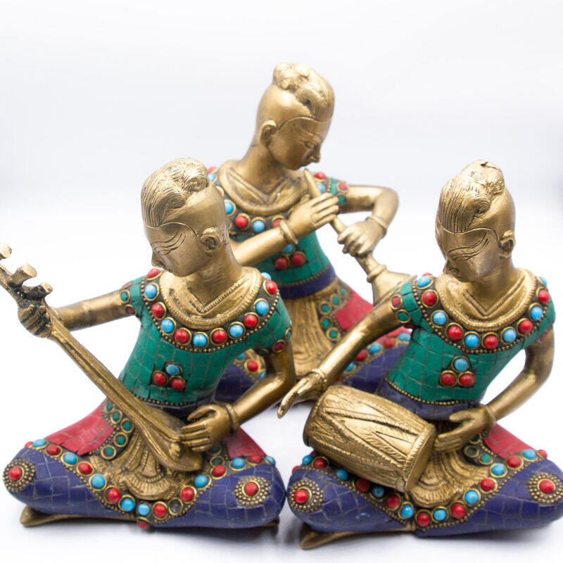

Generic Exquisite Musician Statute, 3 Piece, Multicolour