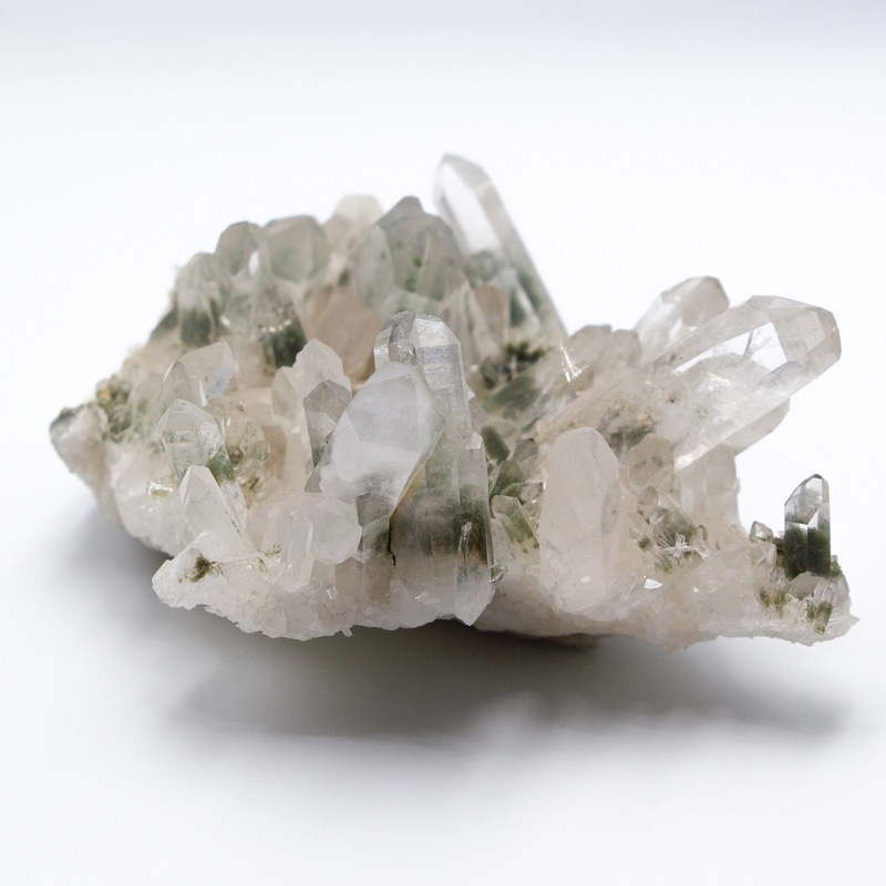 Makalu Mount Natural Chlorite Quartz Cluster, Clear