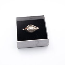 Antique 925 Sterling Silver Shell Conch Pendant 3D for Beach Sea Ocean Pendant Unisex, 6.6gm, Silver