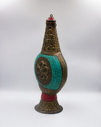 Exquisite Stone Bottle Pot, Multicolour