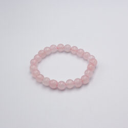 8mm Natural Rose Quartz Crystal Bracelet for Women, Pink