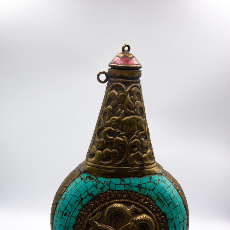 Exquisite Stone Bottle Pot, Multicolour