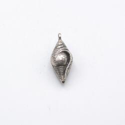 Antique 925 Sterling Silver Shell 3D Pendant, 3.3gm, Silver