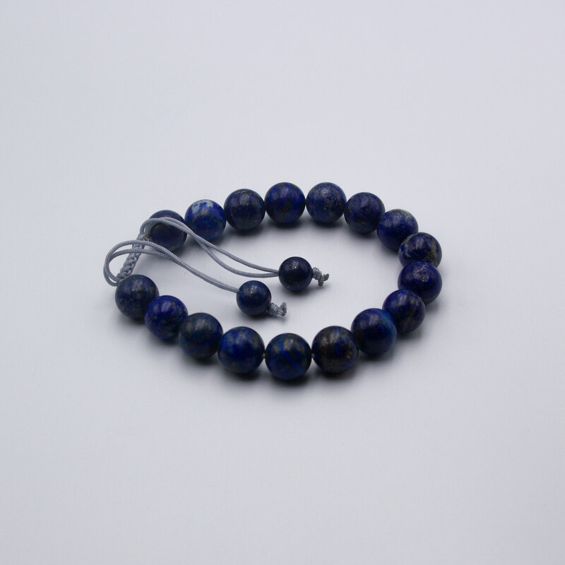 8mm Natural Lapis Lazuli Crystal Bracelet with Threads for Women, Blue