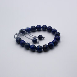 8mm Natural Lapis Lazuli Crystal Bracelet with Threads for Women, Blue