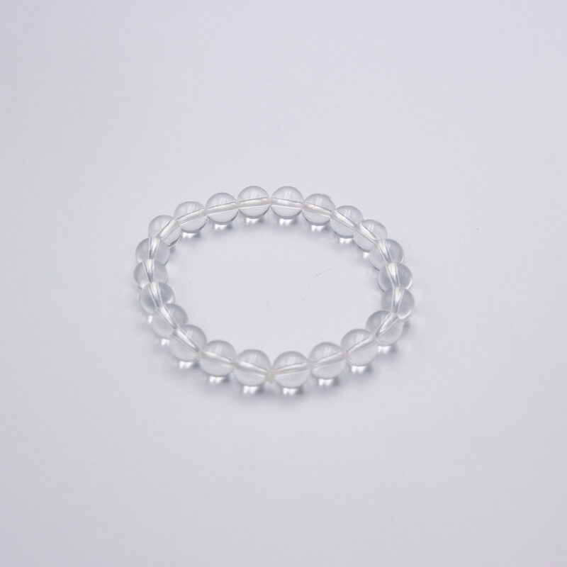 8mm Natural Himalayan Clear Quartz Crystal Bracelet for Women, Clear