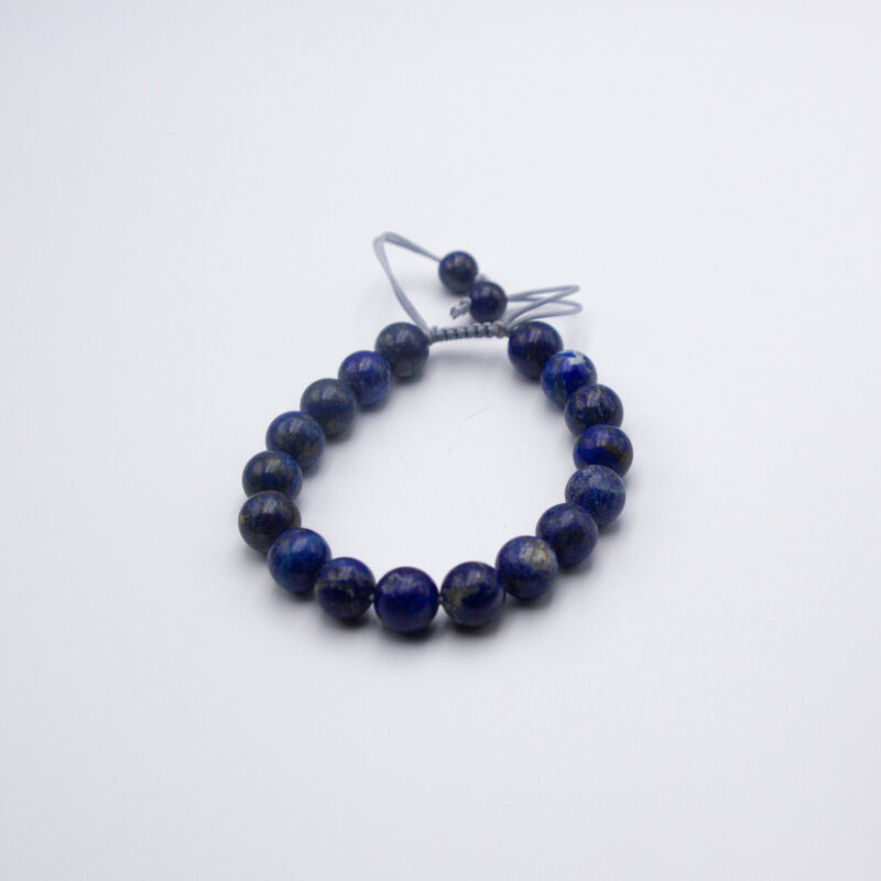 8mm Natural Lapis Lazuli Crystal Bracelet with Threads for Women, Blue