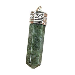 Himalayan Natural Green Jasper Crystal Pendant - Gemstone For Men & Women