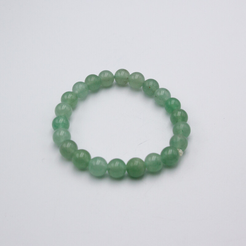 8mm Natural Green Aventurine Crystal Bracelet for Women, Green