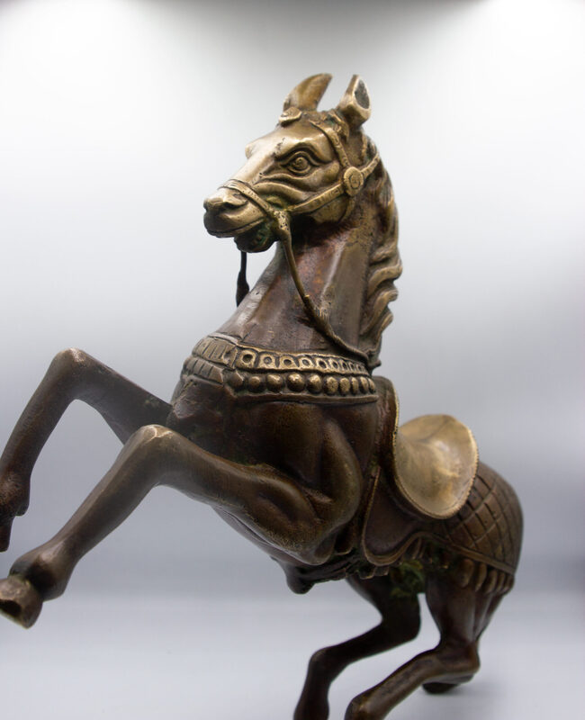 Majestic Standing Dynamic Horse Figure, Bronze