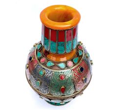 Exquisite Amber Flower Vase Set, 2 Piece, Multicolour