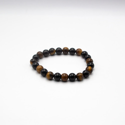 10mm Natural Tiger Eye Crystal Bracelet for Women, Brown