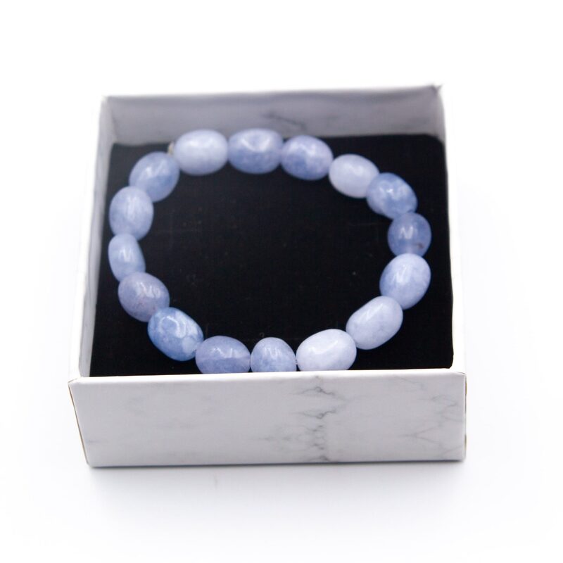 Natural Aquamarine Crystals Bracelet: Elegance and Serenity for Women, Sky Blue