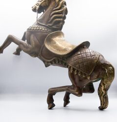 Majestic Standing Dynamic Horse Figure, Bronze