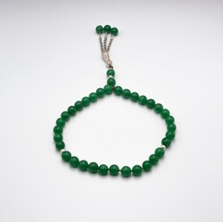 Natural Aventurine Crystals Tasbih Prayer Beads (8mm-33 Beads), Green