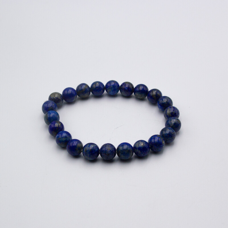 8mm Natural Lapis Lazuli Crystal Bracelet for Women, Blue