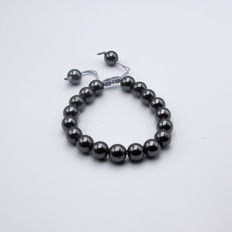 

Generic 10mm Natural Hematite Crystal Bracelet for Women, Black