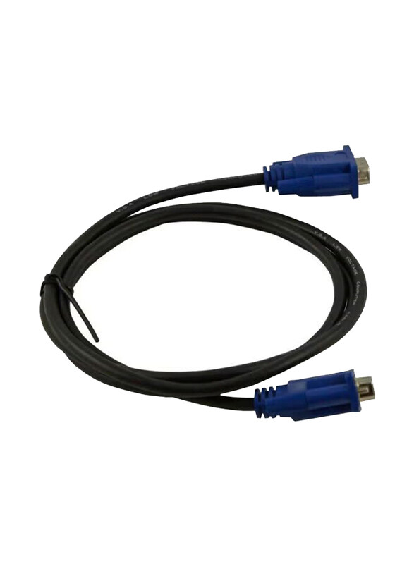 

Generic 2-Piece Male To Male VGA Video Monitor Cable, Black/Blue