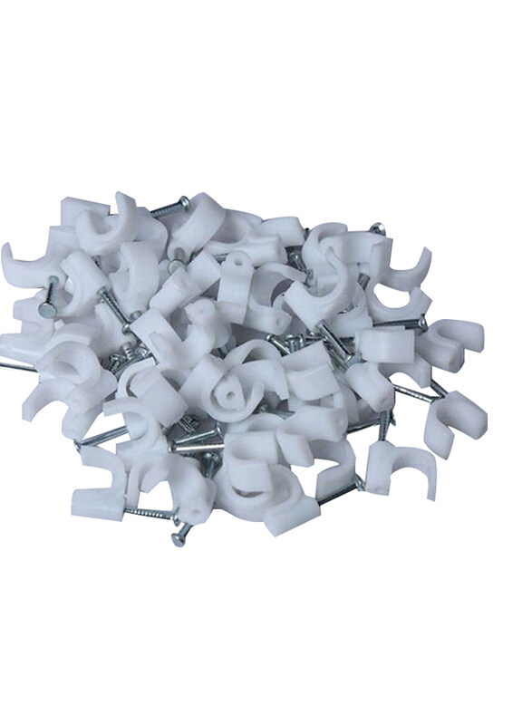 

Generic Wall Clips, 100 Pieces, YPZ6008, White/Silver