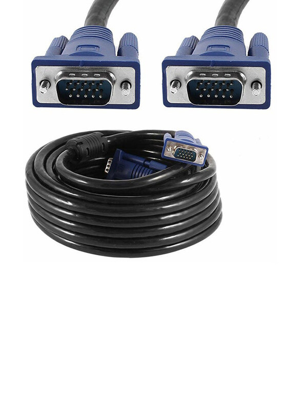 

Generic 3-Meters VGA Cable, VGA 15 Pin Male To VGA Male Cable for PC/Mac/Business, Black/Blue